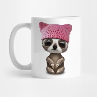 Cute Baby Sloth Wearing Pussy Hat Mug